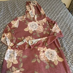 Rose floral hoodie.